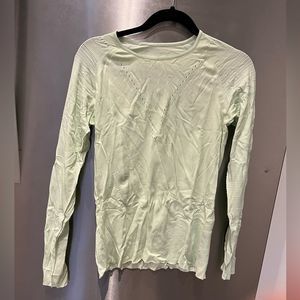 Lululemon mint green seamless long sleeve top
